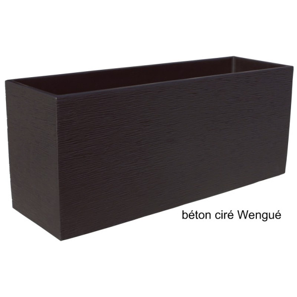 Jardinière FUTURA 90x27 WENGUE en béton ciré