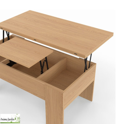 Table basse avec plateau relevable - Bois - Albane