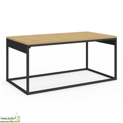 Table basse avec plateau relevable - Bois et Métal - Memphis