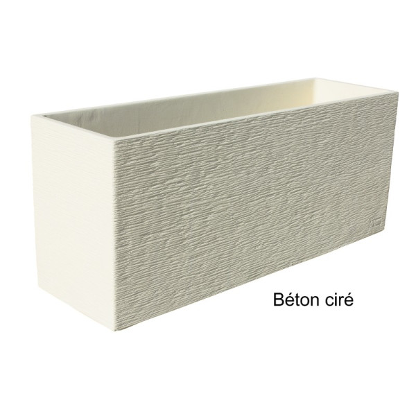 Jardinière FUTURA 90x27 IVOIRE en béton ciré