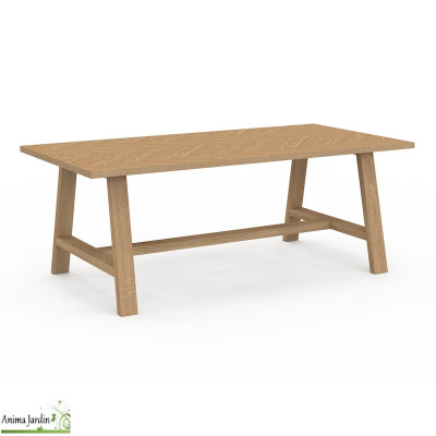 Table basse rectangulaire en bois- Effet chevron - Gustave