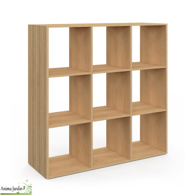 Meuble de rangement cube 9 cases - Bois - Faustin