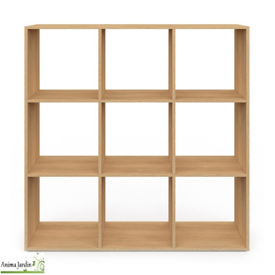 Meuble de rangement cube 9 cases - Bois - Faustin