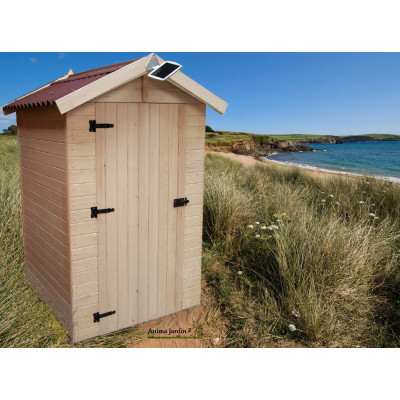 Toilettes sèches en bois avec sciure, abri extérieur, prix, achat/vente