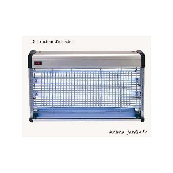 Desinsectiseur lampe ultraviolette 220v 2x10w tue insectes destructeur  grille moustique gik08