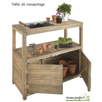 Table de rempotage et semis en bois, 2 portes, jardipolys, achat, pas cher