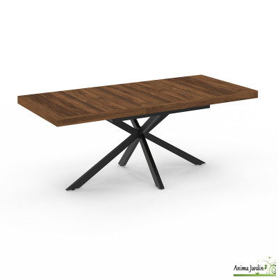 Table à manger extensible 160-200 cm - Bois noyer - Spider