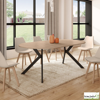 Table à manger extensible 110-200 cm - Bois noyer - Spider