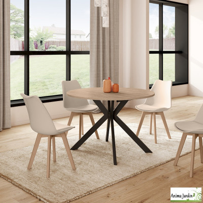 Table à manger extensible 110-200 cm - Bois noyer - Spider