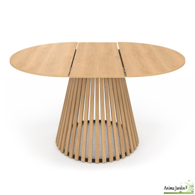 Table à manger extensible 110-150 cm - Latte de bois - Camelia