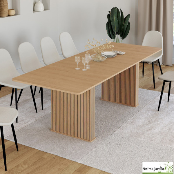 Table à manger extensible 160-240 cm - Bois - Faustin