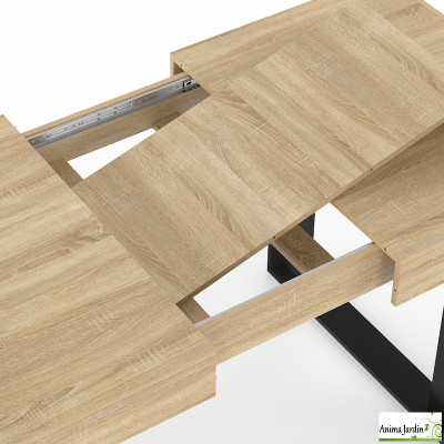 Table à manger extensible 120-160 cm - Bois - Brixton