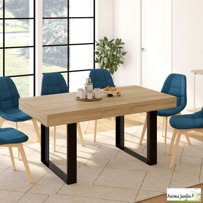 Table à manger extensible 120-160 cm - Bois - Brixton