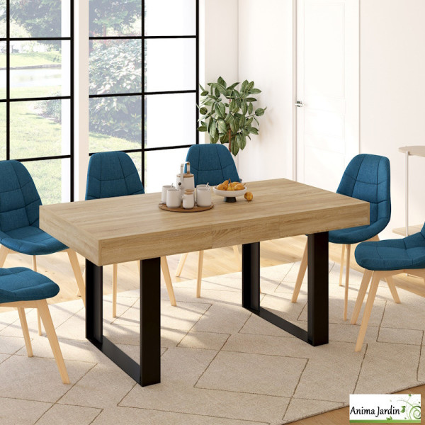 Table à manger extensible 120-160 cm - Bois - Brixton