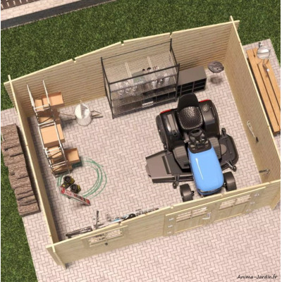 Abri de jardin en bois, Vallo, 14 m², 28 mm