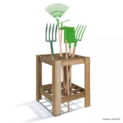 Range outils 16 cases, Rena, 60 x 60 x 75 cm, rangement jardin