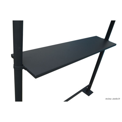 Carport barbecue finition époxy, gris anthracite, toit acier