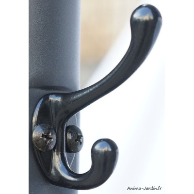 Carport barbecue finition époxy, gris anthracite, toit acier