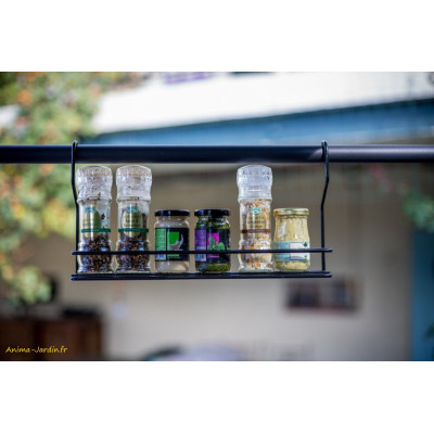 Carport barbecue finition époxy, gris anthracite, toit acier