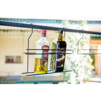 Carport barbecue finition époxy, gris anthracite, toit acier