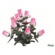 Cône, vase, boutons de rose, fleur artificielle en tergale, toussaint, rameaux