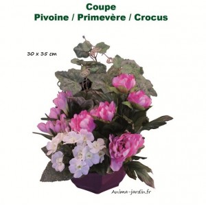 Coupe de fleurs artificielles, 30/35cm, toussaint, rameaux, tergal, achat/vente