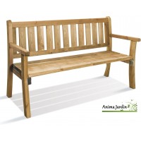 Banc en bois avec dossier, 150 cm, philadelphia, achat/vente