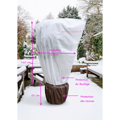 Housse protection du froid pour plantes, voile hivernage x2, Maxifleece