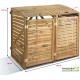 Cache poubelle double en  bois, Rangement poubelle, First, achat/vente