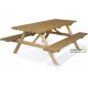 Table pique nique en bois, forestière, 200x75 cm, achat/vente pas cher