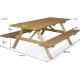 Table pique nique en bois, forestière, 200x75 cm, achat/vente pas cher