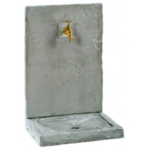 FONTAINE MURALE 64cm PM ARDOISEE ZINC en pierre reconstituée 018240