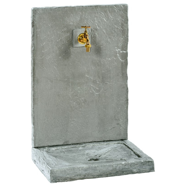 FONTAINE MURALE 64cm PM ARDOISEE ZINC en  pierre reconstituée 018240