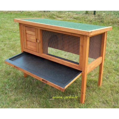 Clapier lapin en bois, sur pied, extérieur, rongeurs, achat pas cher