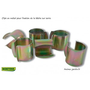 Clips métal de fixation pour serre tunnel NORTENE, remplacement