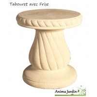 Tabouret en pierre reconstituée Romantique, frise 243, achat/vente