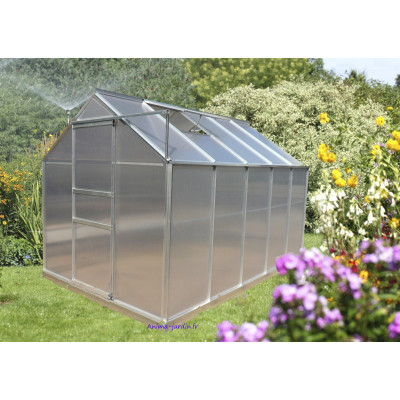 Serre de Jardin en aluminium et polycarbonate, 5.92 m², achat, pas cher