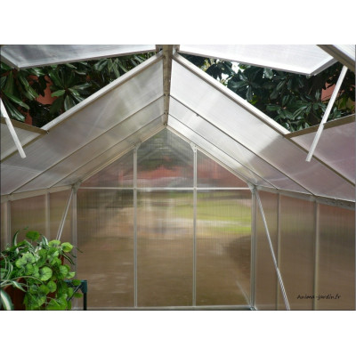 Serre de Jardin en aluminium et polycarbonate, 5.92 m², achat, pas cher