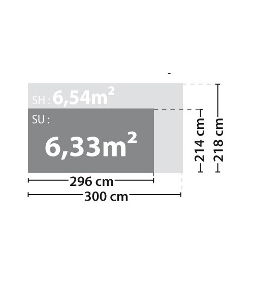 Abri métal grand modèle 300 x 218 cm Hauteur 206 cm. rangement outils, pas cher
