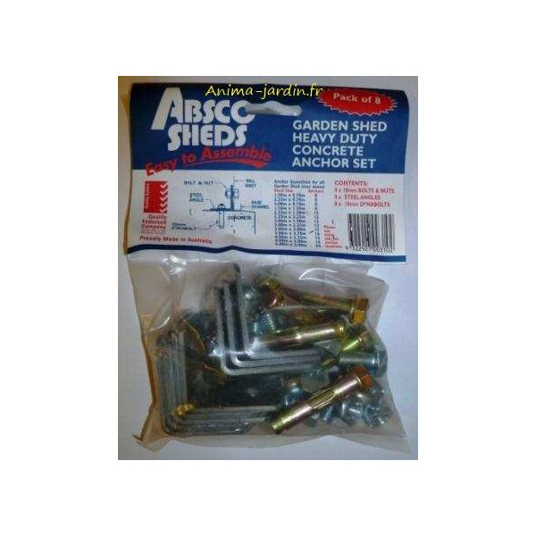 Kit d'ancrage sur dalle béton Abri de jardin Métal Madeira, achat