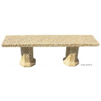 Banc droit en pierre reconstituée , Duero naturel ocre Framusa