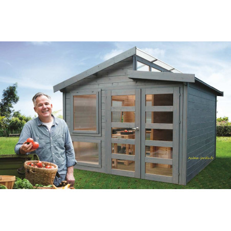 Abri serre de  jardin MERANO, 28mm, moderne, Solid, achat/vente
