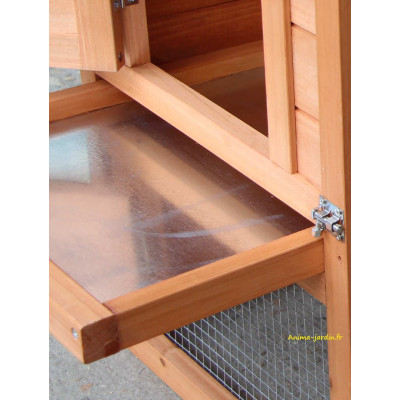 Poulailler 2 poules, volière grillagée, bois teinté, pas cher, achat