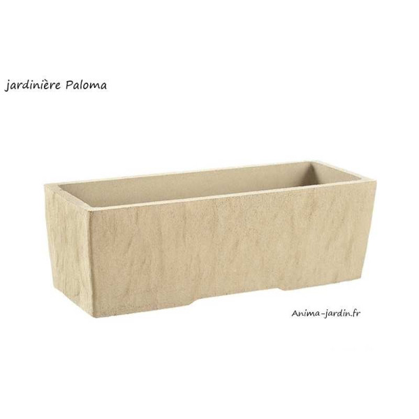 Jardinière en béton vibré, 78cm, Paloma, couleur pierre, achat