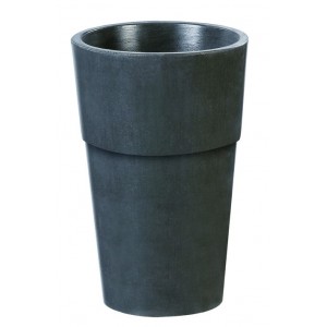 Bac,Vase, Pot Rond en béton ciré Ardoise