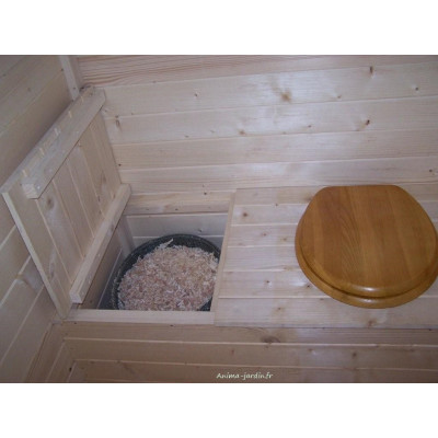 Toilettes sèches en bois avec sciure, équipé lave mains, achat/vente