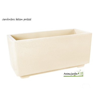 Bac, Jardinière en béton préssé Grandon 92cm, gros volume, achat/vente