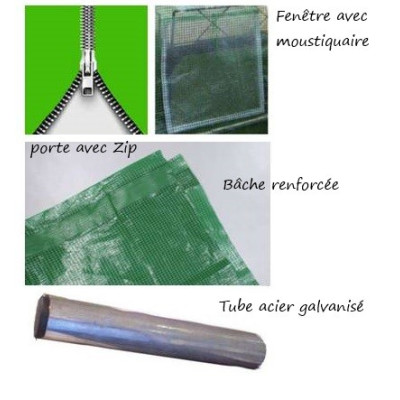 Serre maraîchère 5m², serre tunnel de jardin, pas cher, achat/vente