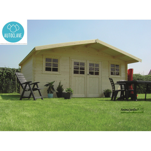 Abri de jardin en bois 28mm traité autoclave, ZURICH, 19,71m², achat