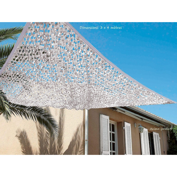 Filet d'ombrage terrasse bicolore SAHARA 3x4m, Nortène
